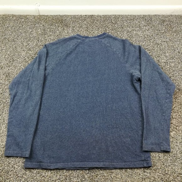 Patagonia Sweatshirt Fitz Roy Lightweight Organic Cotton Crew Blue Mens Medium - Picture 6 of 11